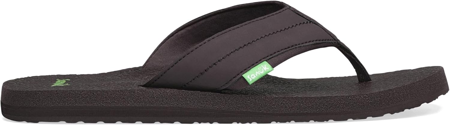Sanuk Mens Beer Cozy 2 | Flip Flops for Men | Mens Сандалии | Beach Сандалии | Supportive & Lightweight | Memory Foam Footbed, темно-коричневый — фото 2