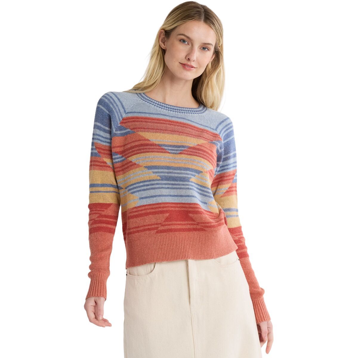 

Свитер с регланными рукавами и принтом Pendleton, цвет ecru harding stripe