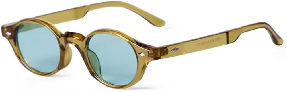 

Ретро маленькие овальные солнцезащитные очки для женщин с заклепками, синие солнцезащитные очки-ракушка, для активного отдыха, мужские и женские солнцезащитные очки с УФ-защитой SZVVBKK, C7