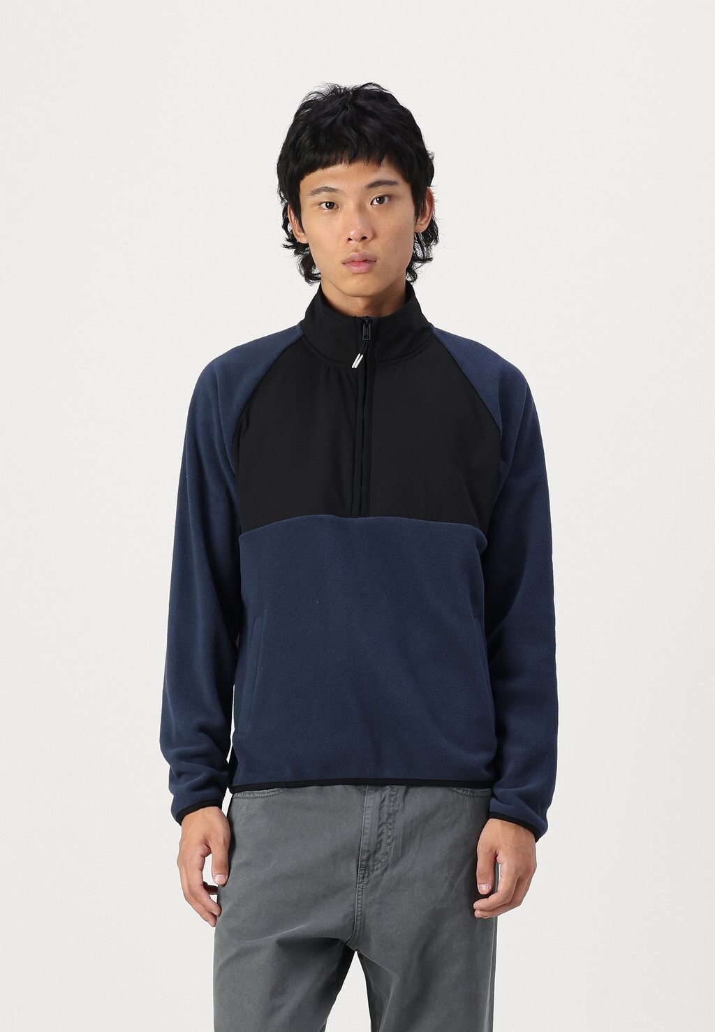 

Флисовый джемпер JCOPEAK HIGH NECK HALF ZIP Jack & Jones, темно-синий