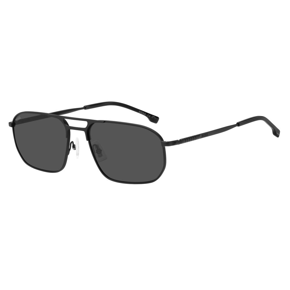 

Черные металлические солнцезащитные очки Hugo Boss