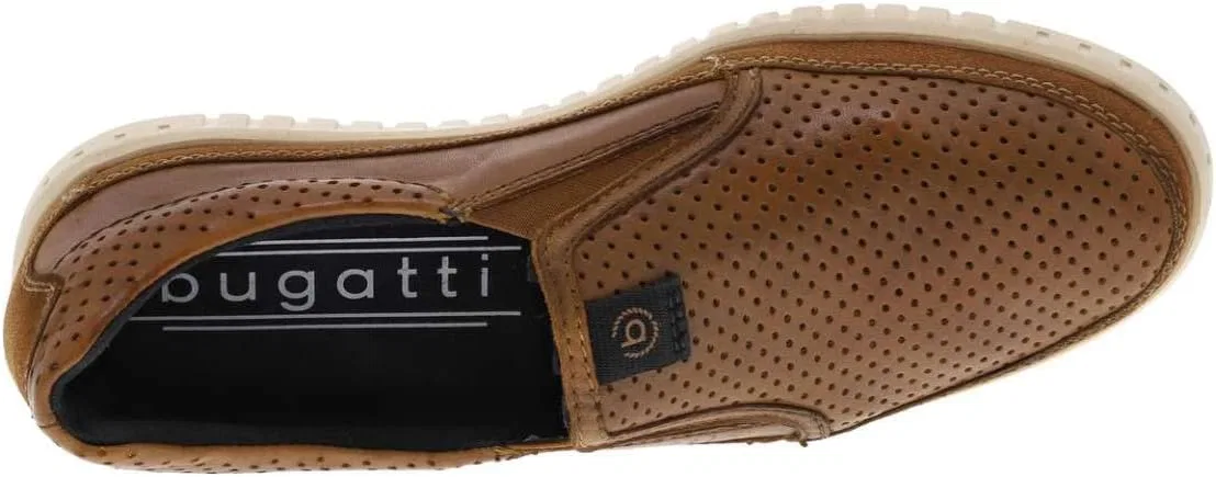 Лоферы кожаные BUGATTI leather loafers, Cognac — фото 4