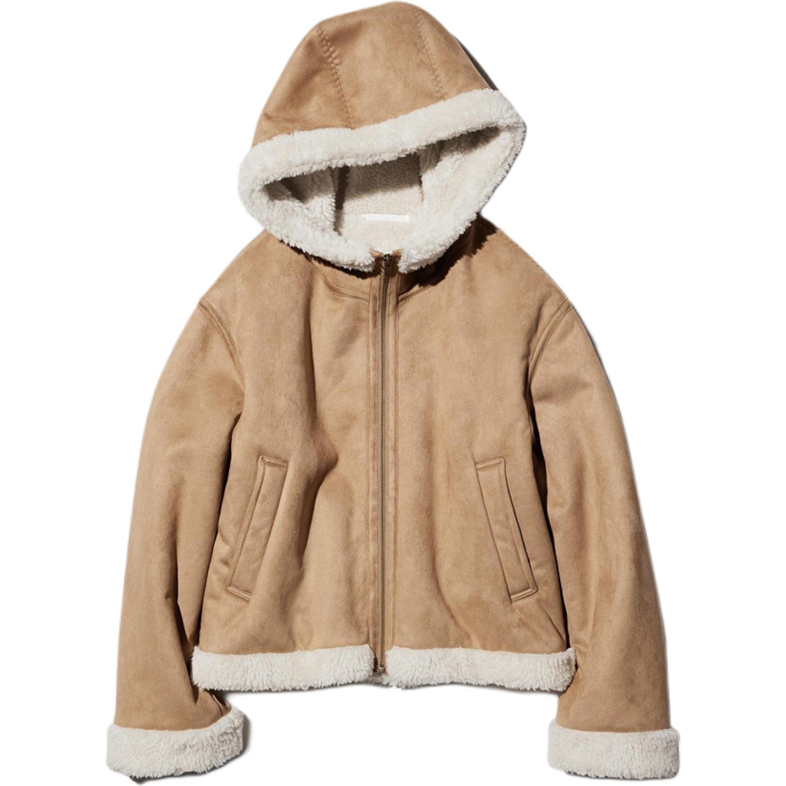 

UNIQLO Пальто с бархатистой текстурой Women's, Dark Beige