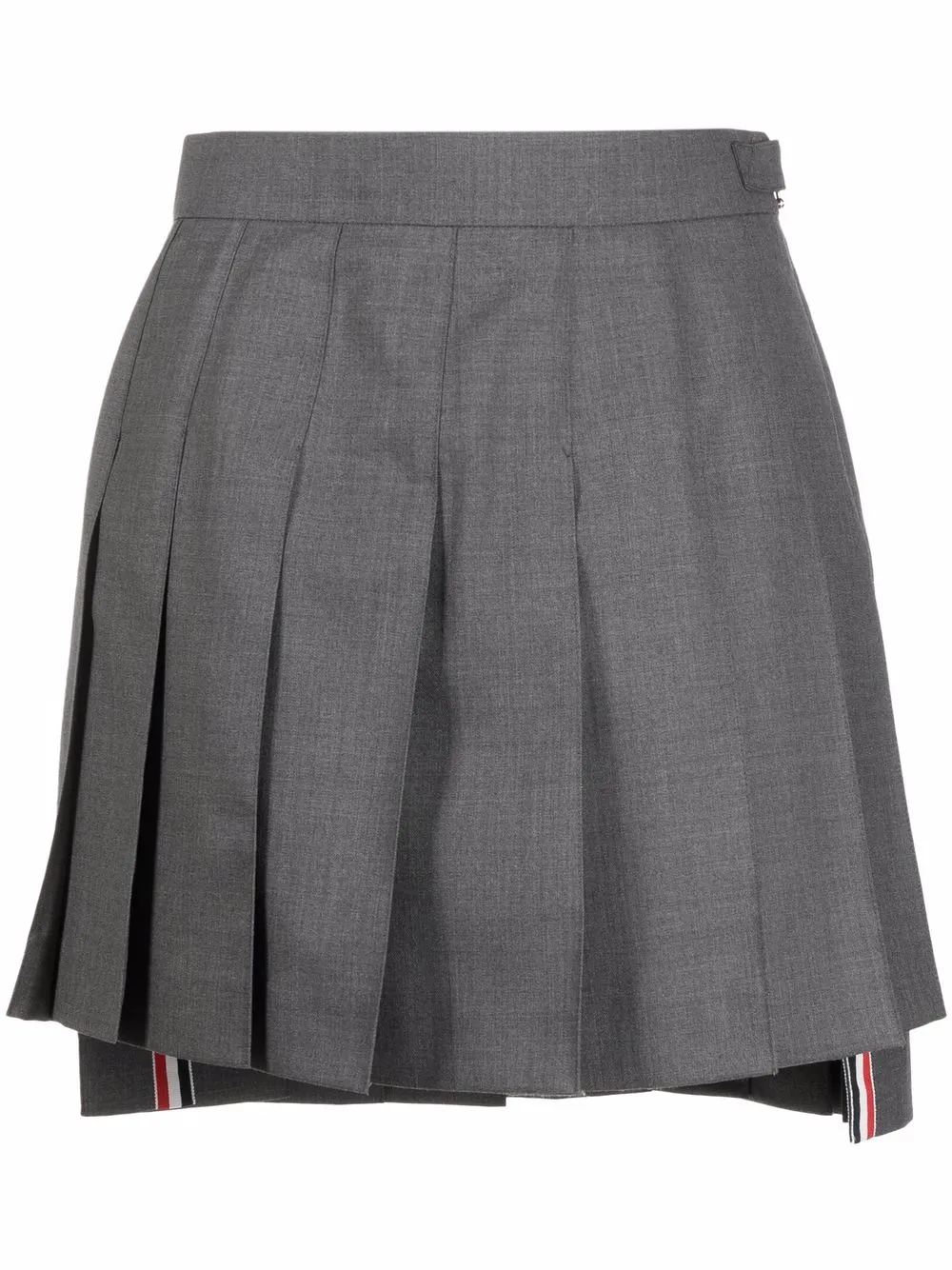 

Плиссированная юбка с асимметричным подолом THOM BROWNE, серый