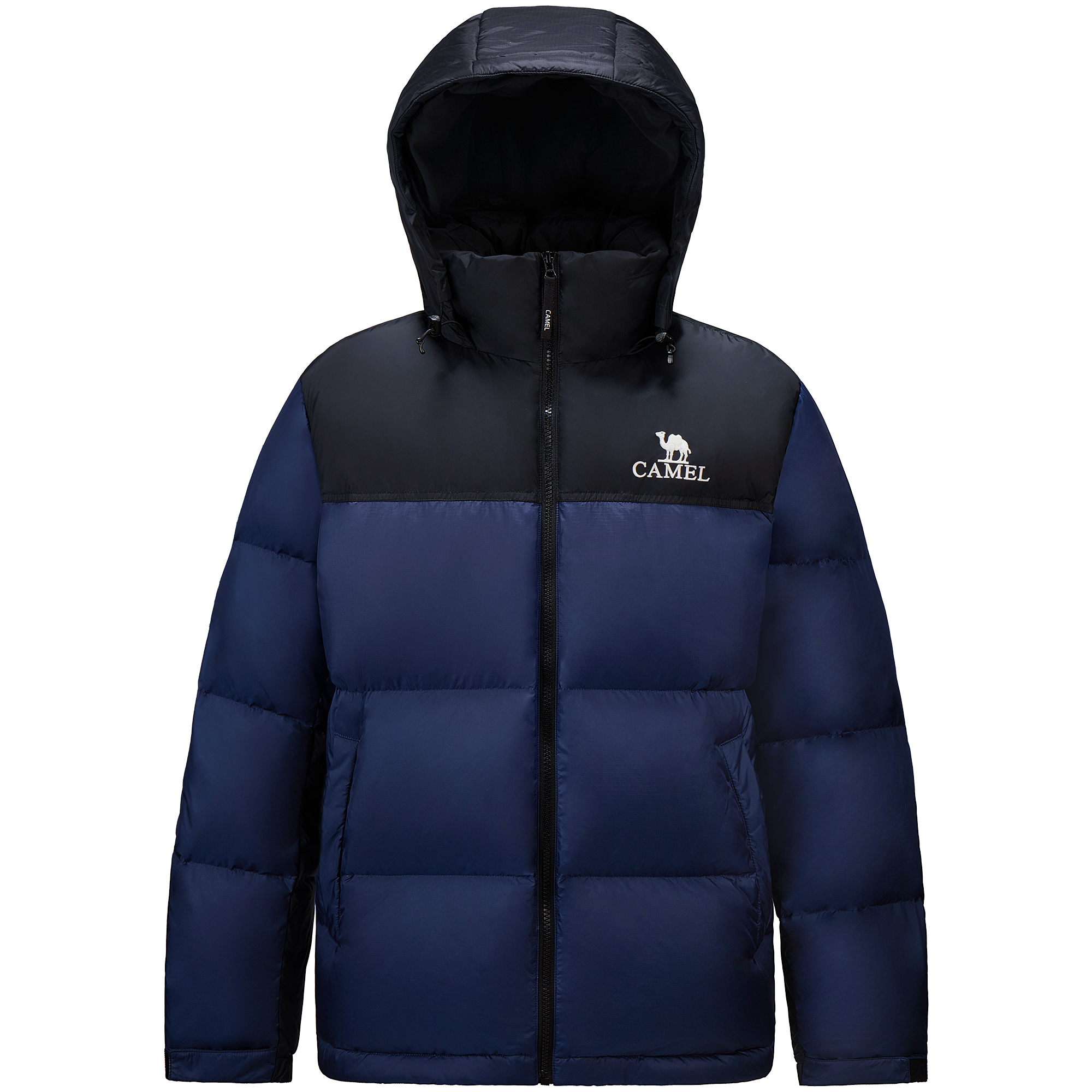 

Теплая флисовая коллекция пуховиков Unisex утепленная куртка-пуховик с капюшоном CAMEL, midnight синий/phantom черный