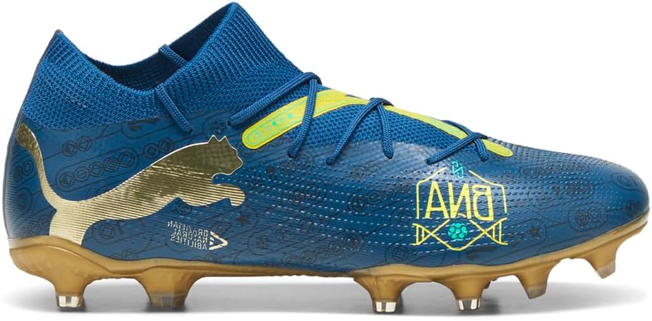 

Футбольные бутсы Puma Future 7 для мужчин, для игр на твердом/искусственном газоне, синий/золотой
