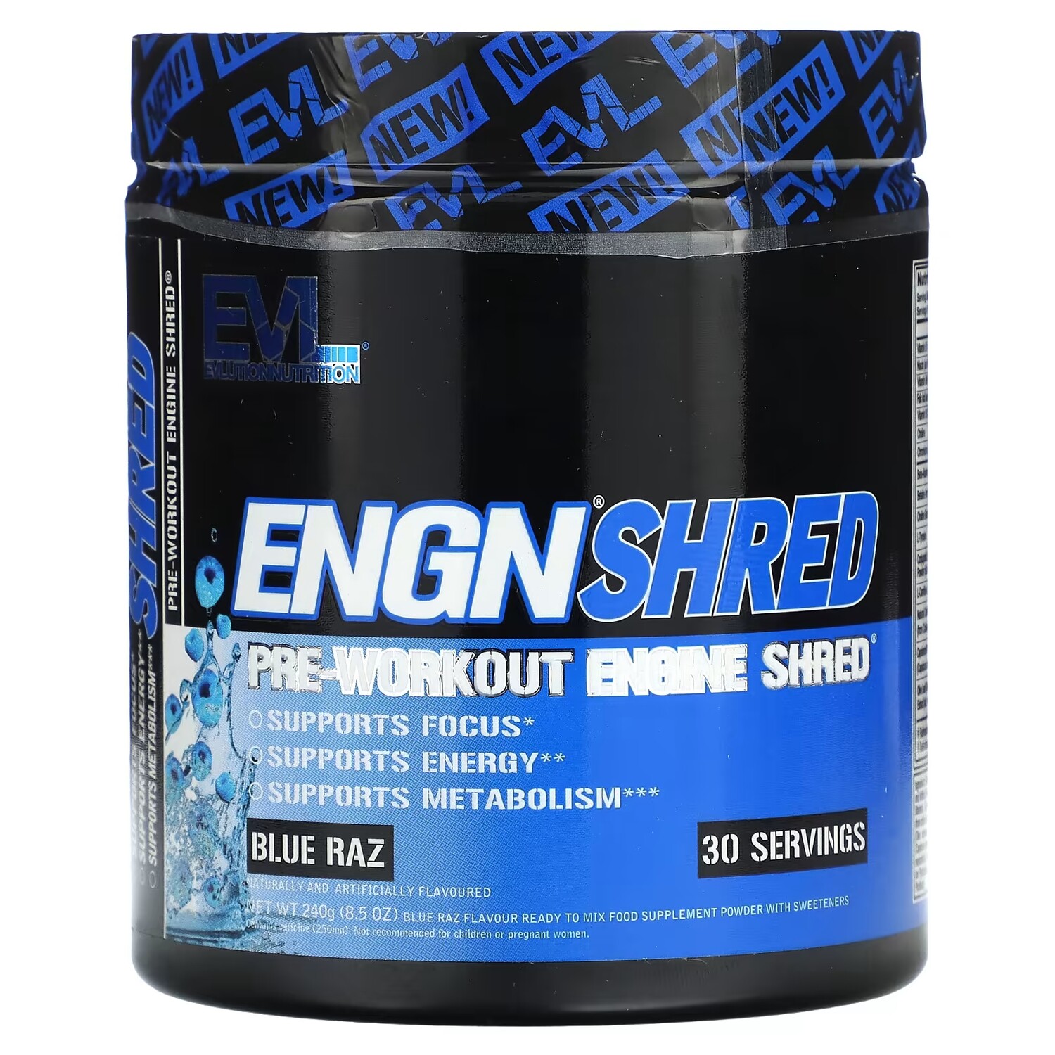 

Предтренировочный комплекс EVLution Nutrition Engine Shred Blue Raz