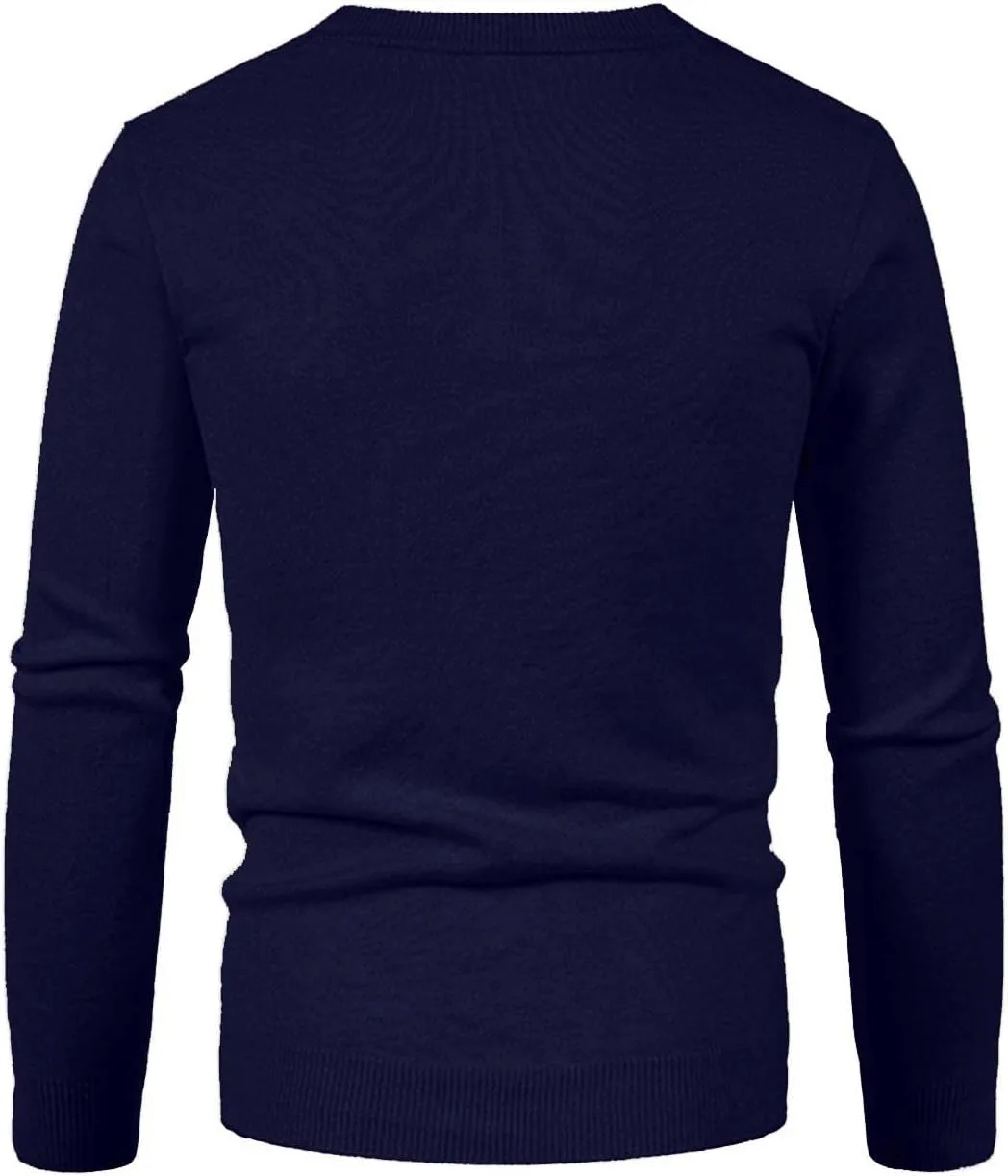 Мужской кардиган с пуговицами и V-образным вырезом, Slim Fit, длинный рукав — фото 3