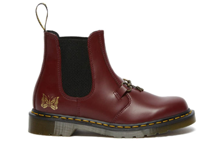 Мужские ботинки челси Dr.Martens 2976 с декоративной пряжкой, вишнево-красный — фото 2