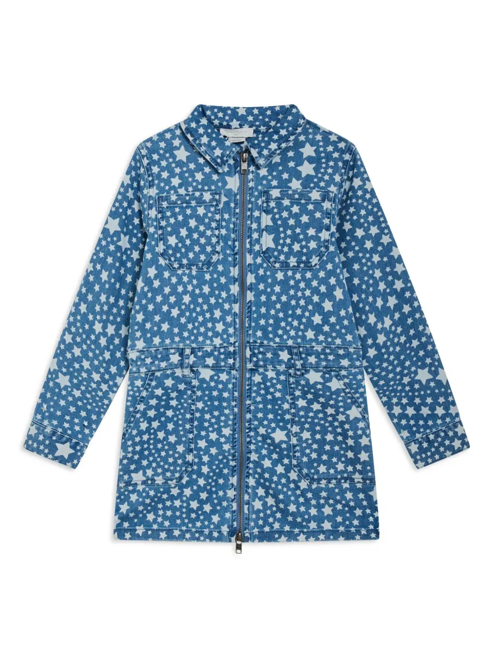 Платье со звездным принтом Stella Mccartney Kids, синий