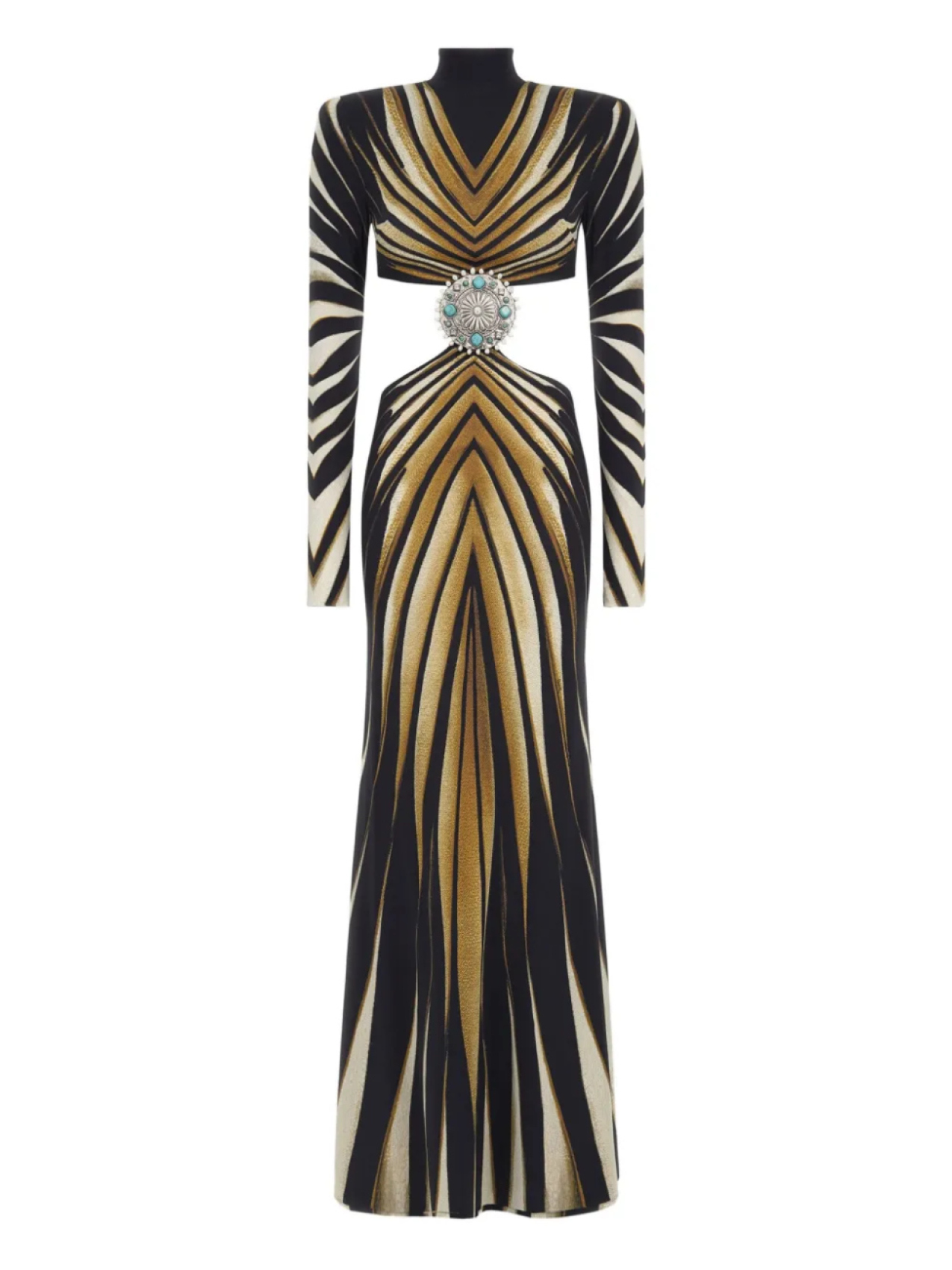 

Платье с принтом Ray Of Gold Roberto Cavalli, золотой