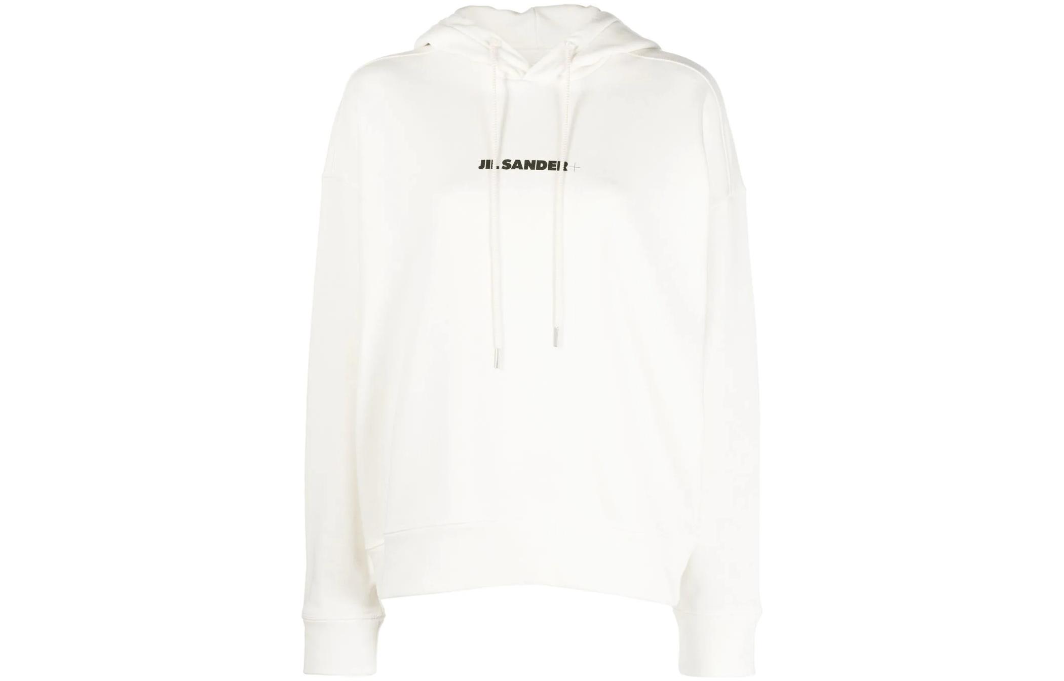 

Толстовка с капюшоном и принтом логотипа JIL SANDER, белый