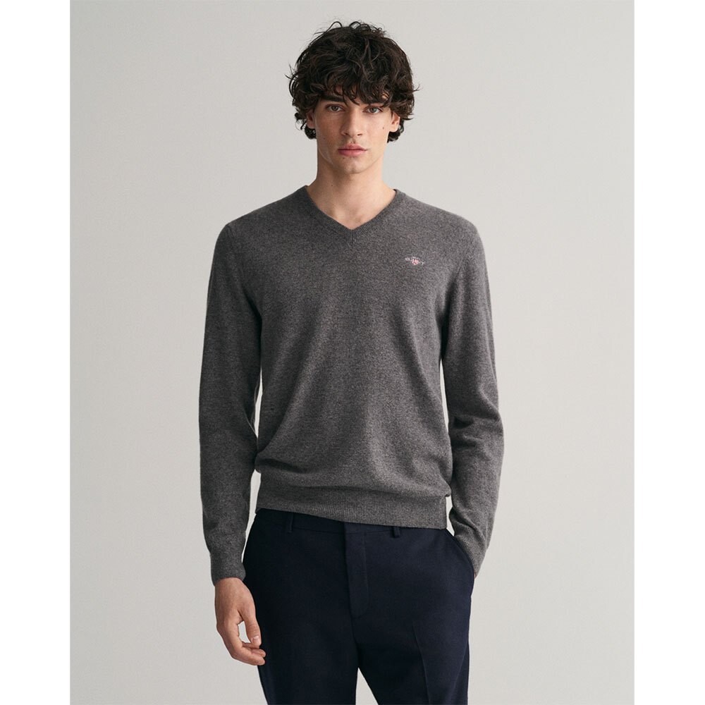 

Свитер Gant Superfine Lambswool V Neck, серый