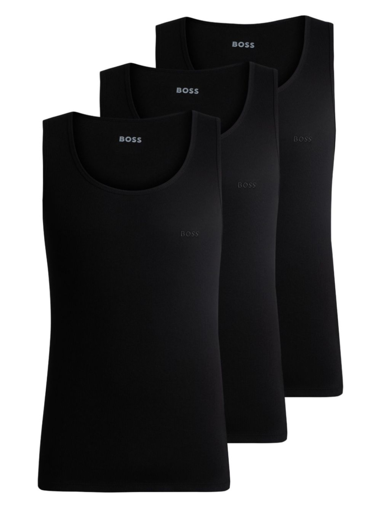 

BOSS комплект из трех топов с вышитым логотипом, черный