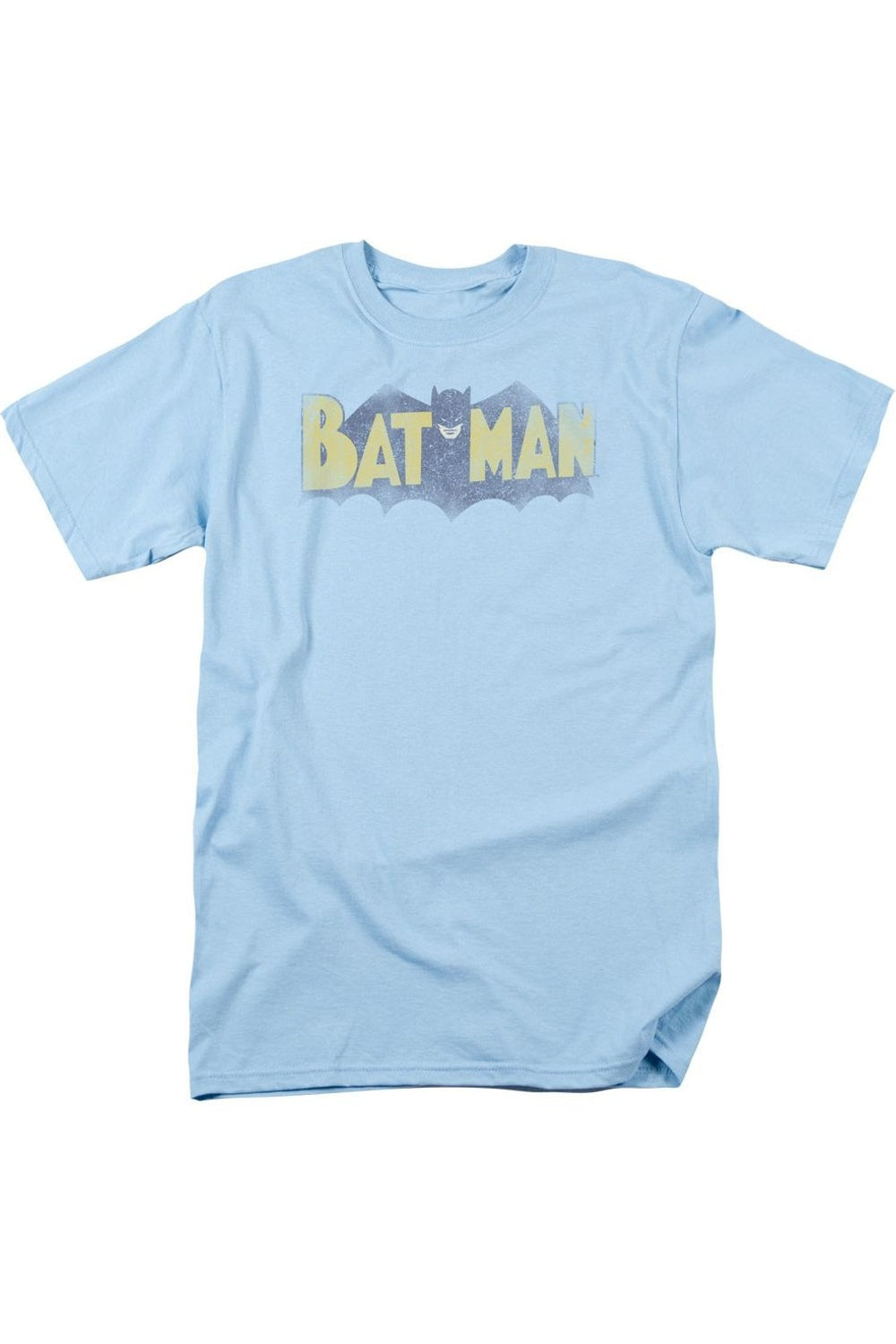 

Футболка с коротким рукавом и винтажным логотипом Batman для взрослых Gildan, светло-голубой