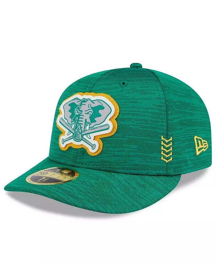 

Мужская зеленая кепка Oakland Athletics 2024 Clubhouse Low Profile 59FIFTY Fitted New Era
