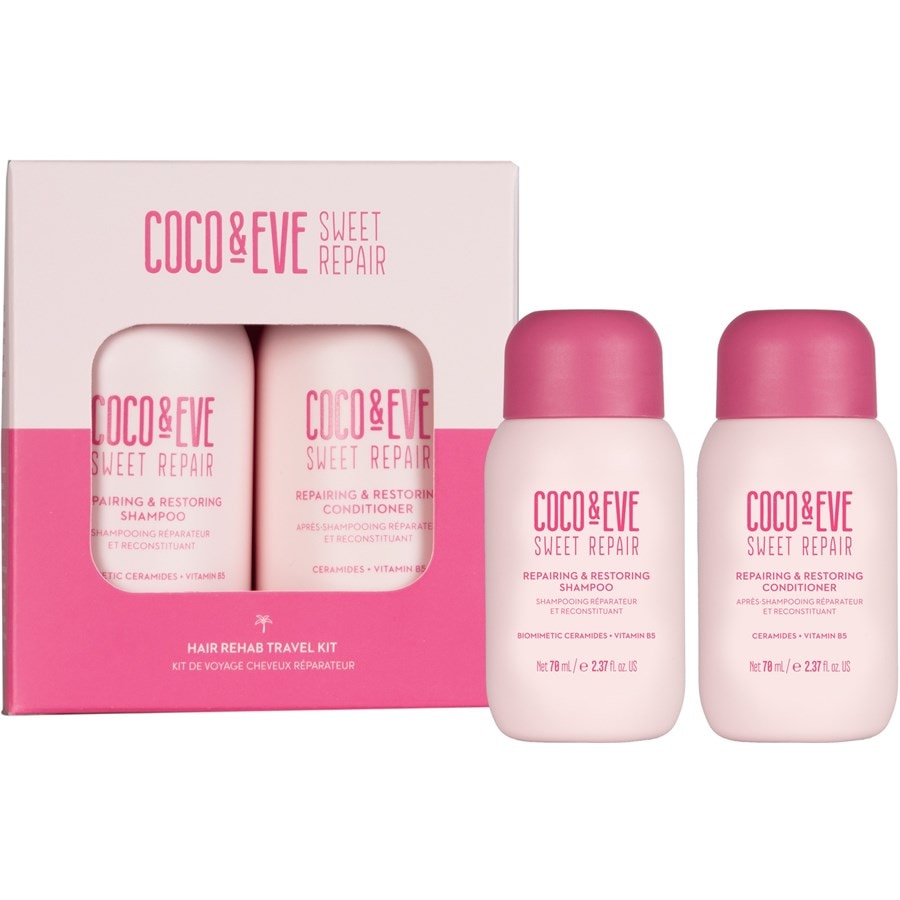 

Шампунь COCO & EVE Hair Rehab Travel Kit, Repairing & Restoring Shampoo 70 ml + Repairing & Restoring Conditioner 70 ml / 1 Stk.