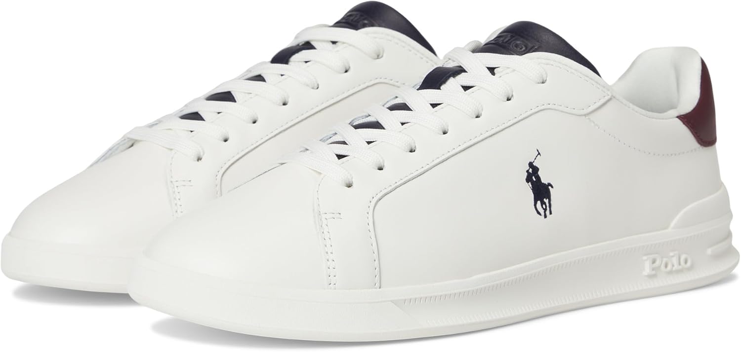 

Polo Ralph Lauren мужские кроссовки Heritage Court II из кожи Nappa, Off-White/Navy/Wine