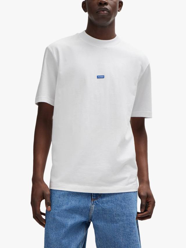 

Хлопковая футболка HUGO с круглым вырезом HUGO BOSS, White