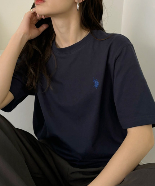 

Футболка с коротким рукавом и круглым вырезом U.S. POLO ASSN., темно-синий