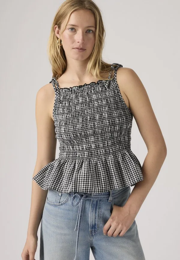 Блузка monaco sl Levi'S, Springtime Dobby Gingham Black And White Cotton