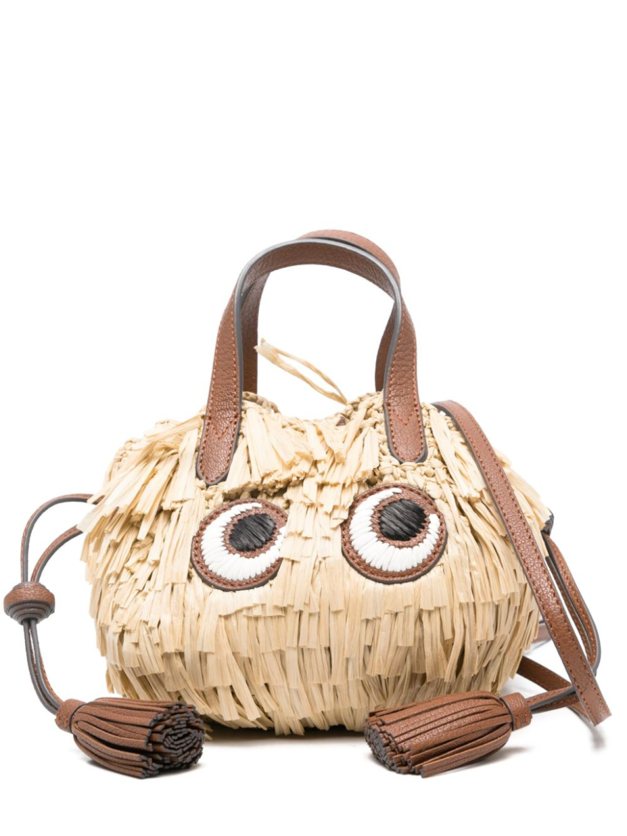 

Anya Hindmarch мини-сумка Shag Eyes, нейтральный цвет