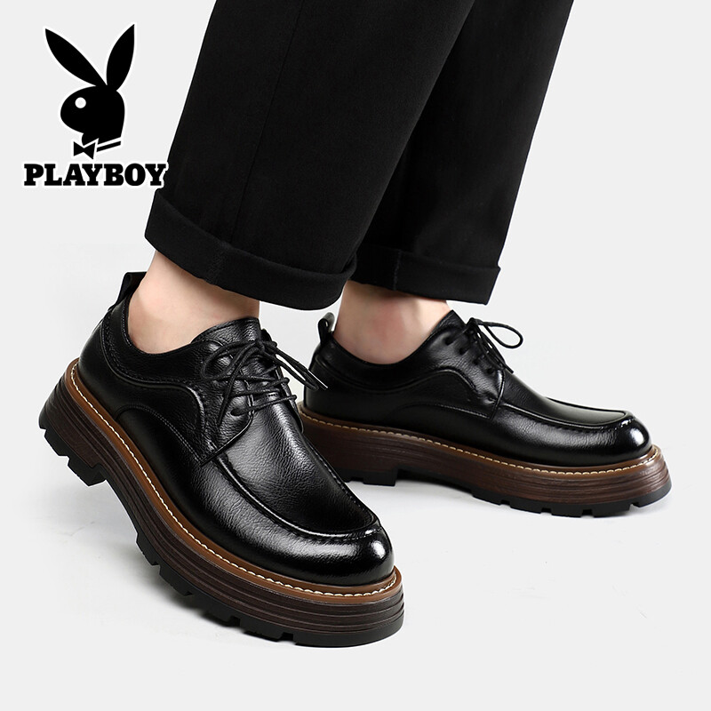 Туфли мужские Men"s Casual Men Low-Top Playboy, темно-коричневый — фото 2