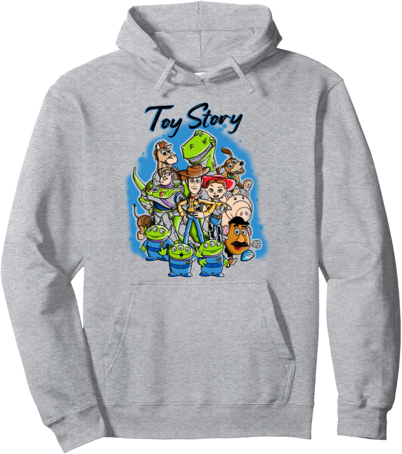 

Худи с винтажным постером в стиле аэрографии из мультфильма Disney Pixar «История игрушек», серый