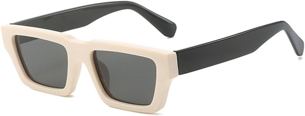 

Маленькие квадратные солнцезащитные очки UV400 для женщин, модные градиентные очки, трендовые мужские солнцезащитные очки с леопардовым принтом LJTJTAV, Beige Black Grey