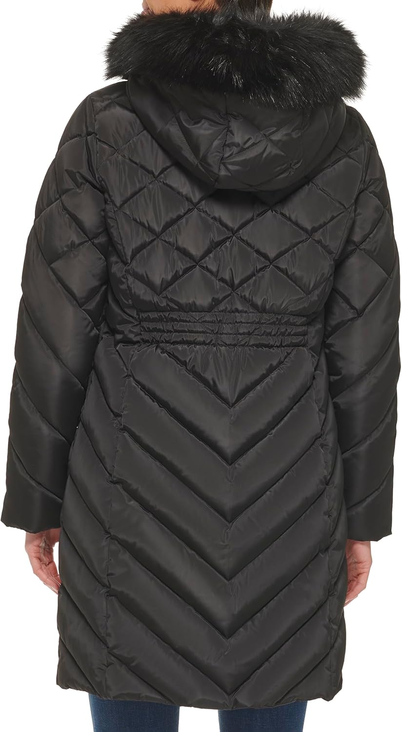 Женская длинная пуховая куртка Tommy Hilfiger, Black — фото 3