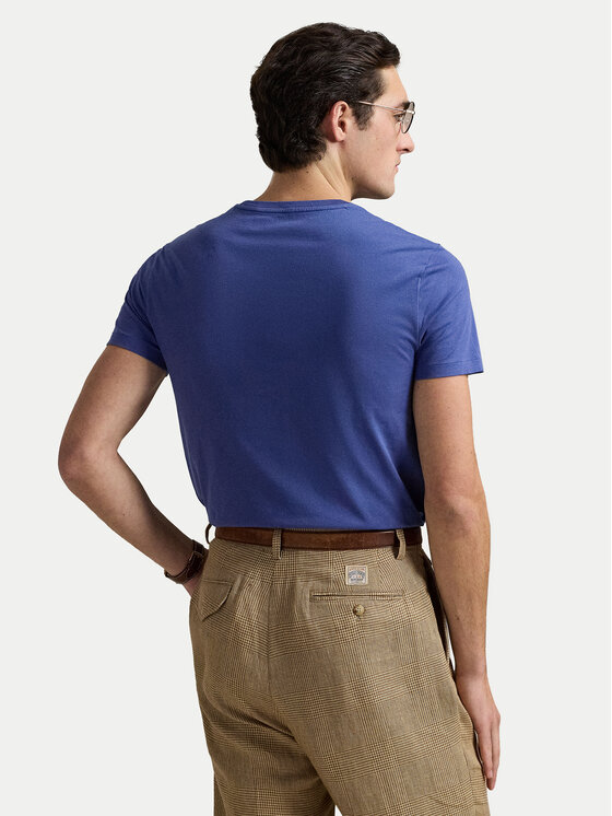 Футболка облегающего кроя на заказ 710671438427 Polo Ralph Lauren, синий — фото 3