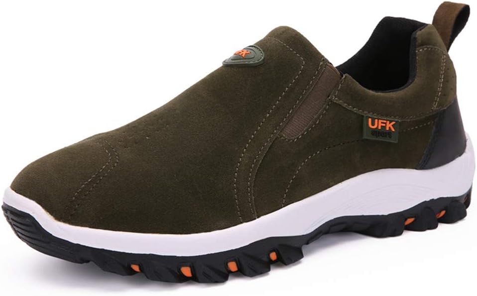 

LEADER SHOW Мужские легкие модные кроссовки для улицы, удобные, без шнурков, для повседневной ходьбы, зеленый