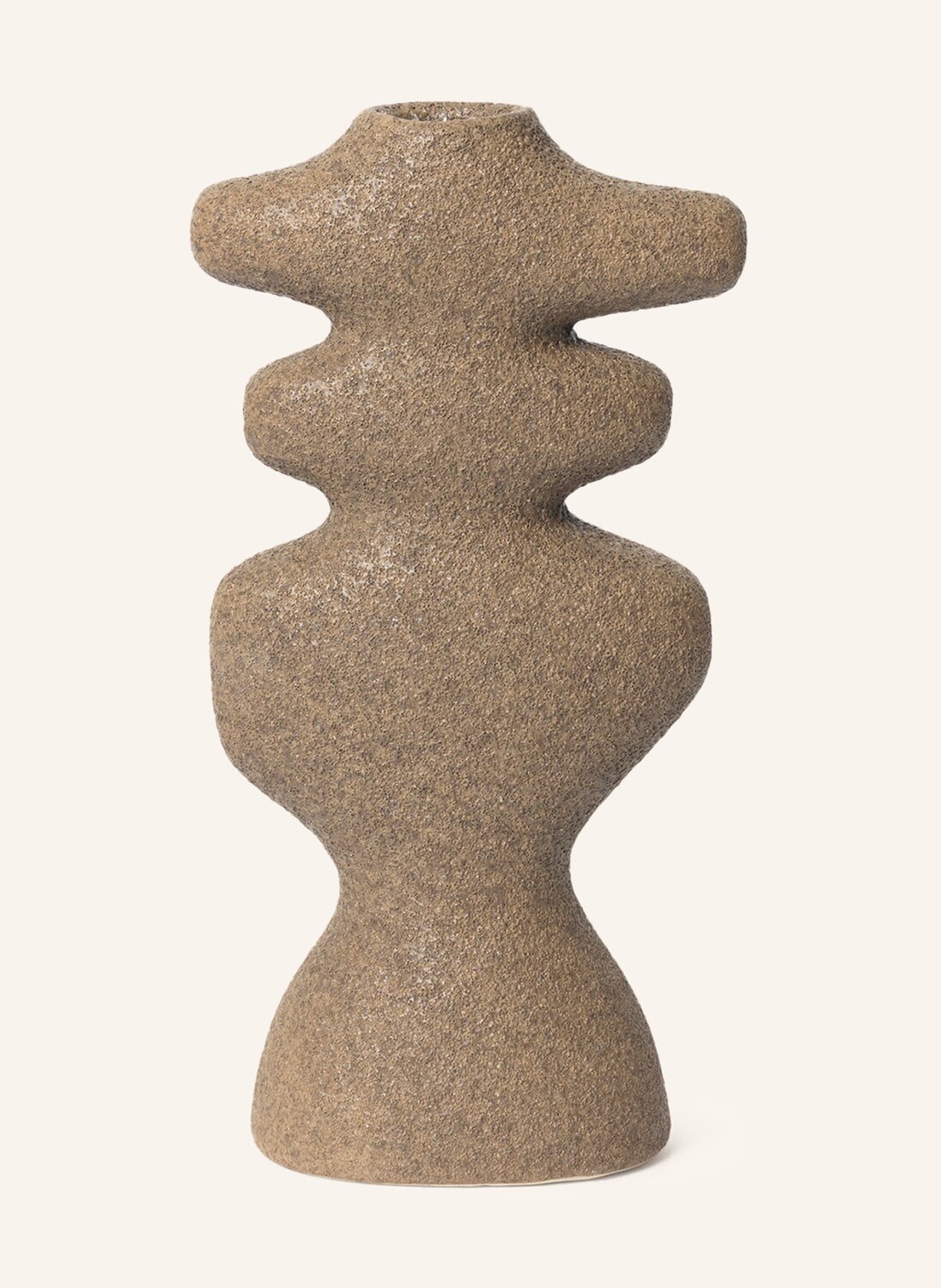 

Подсвечник Yara большой, высота: 19,5 см. Ferm Living, бежевый