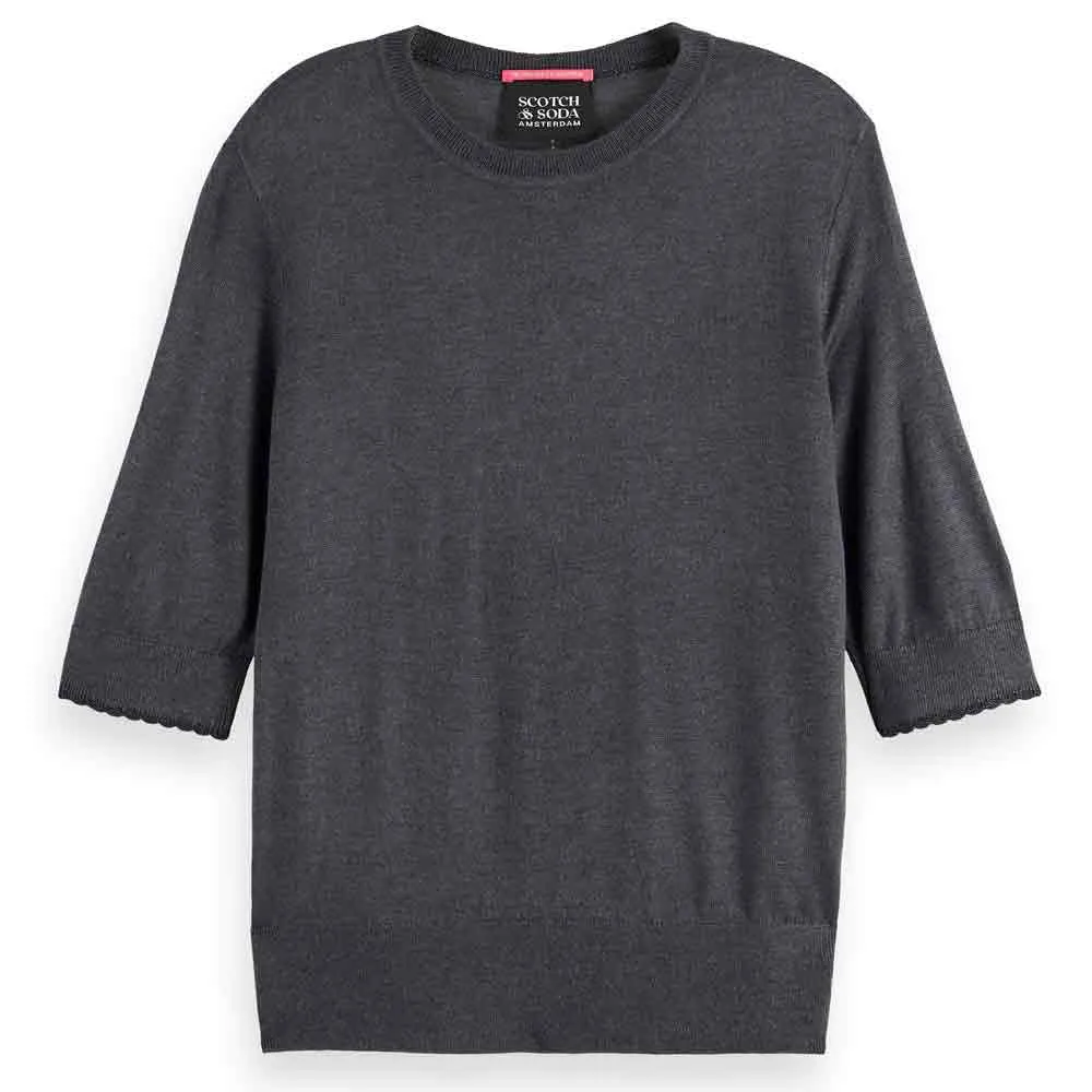 

Свитер Scotch & Soda 178214 short sleeve, серый