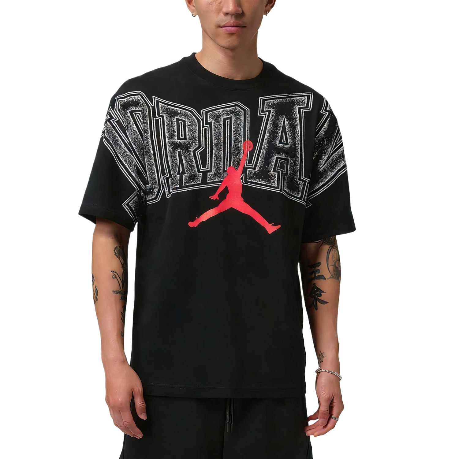 

Мужская футболка с принтом Jordan, черный/infraкрасный 23