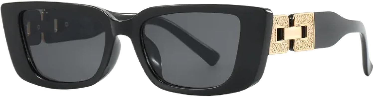 

Солнцезащитные очки с защитой от УФ-излучения UV400 | Панк-стиль «кошачий глаз» | Для женщин и мужчин, для занятий спортом на открытом воздухе и вождения DSVIGF, Black Black