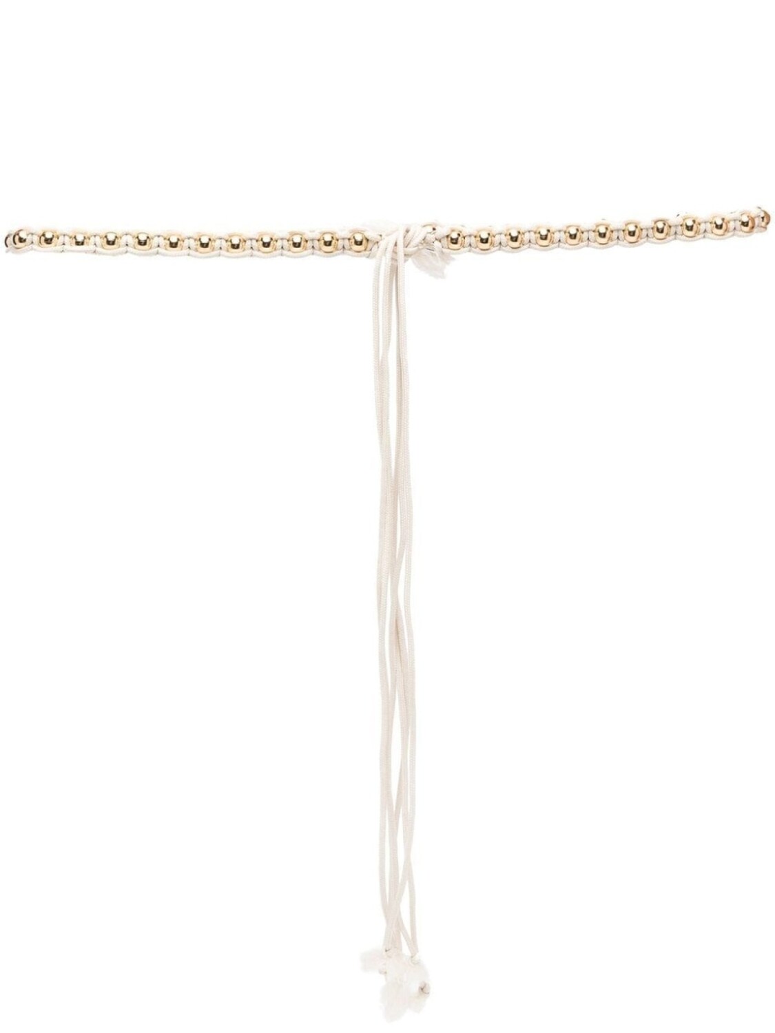 

ISABEL MARANT self-tie bead-embellished belt, нейтральный цвет