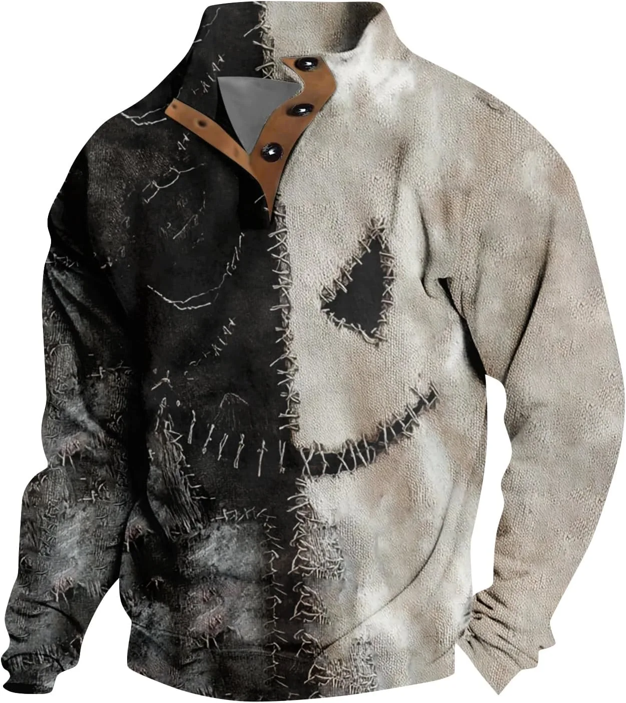 

Толстовка с принтом тыквы на Хэллоуин FQZWONG