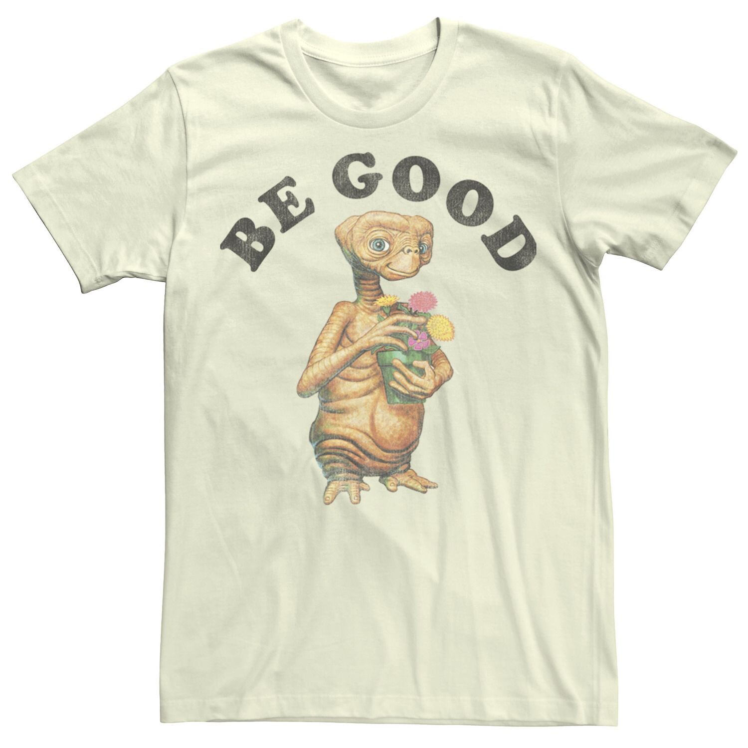 

Мужская футболка ET с цветочным горшком в руках «Be Good» Licensed Character