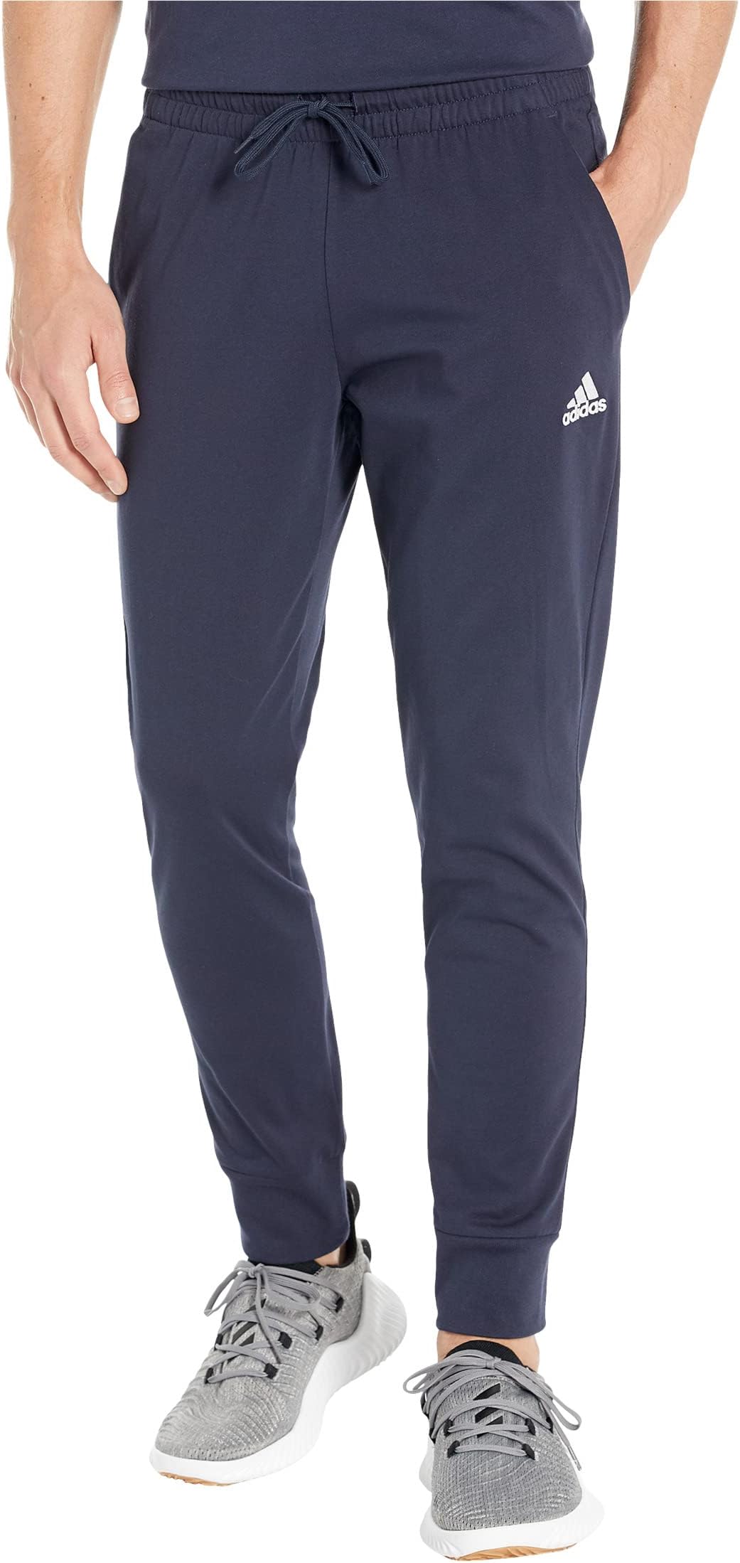 

Брюки adidas Essentials Single Jersey Tapered Cuffed Pants, цвет Ink