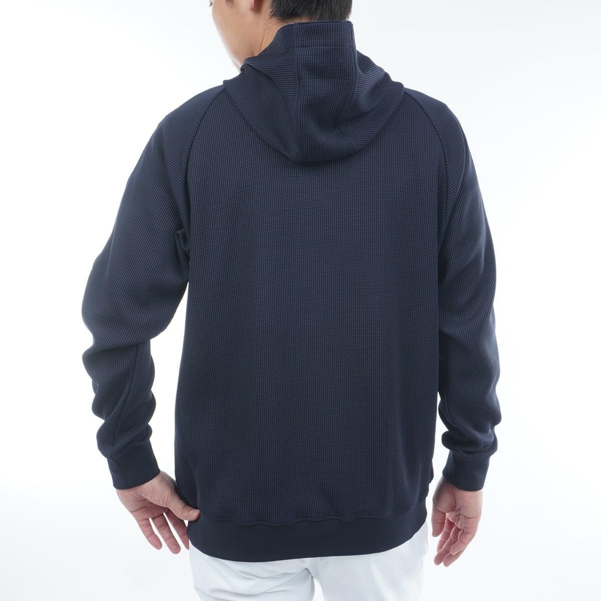 Толстовка с капюшоном Tommy Hilfiger Golf THMA551, мужская одежда для гольфа, толстовка с логотипом спереди, темно-синяя, размер M — фото 3