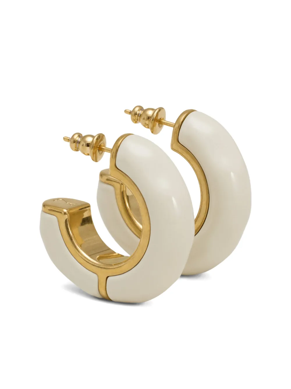 

Серьги-кольца с эффектом чеканки AMI Paris, нейтральный