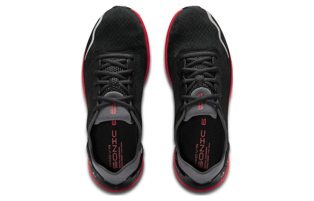 Кроссовки мужские Hovr Sonic 6 с низким верхом, черные/красные Under Armour — фото 4