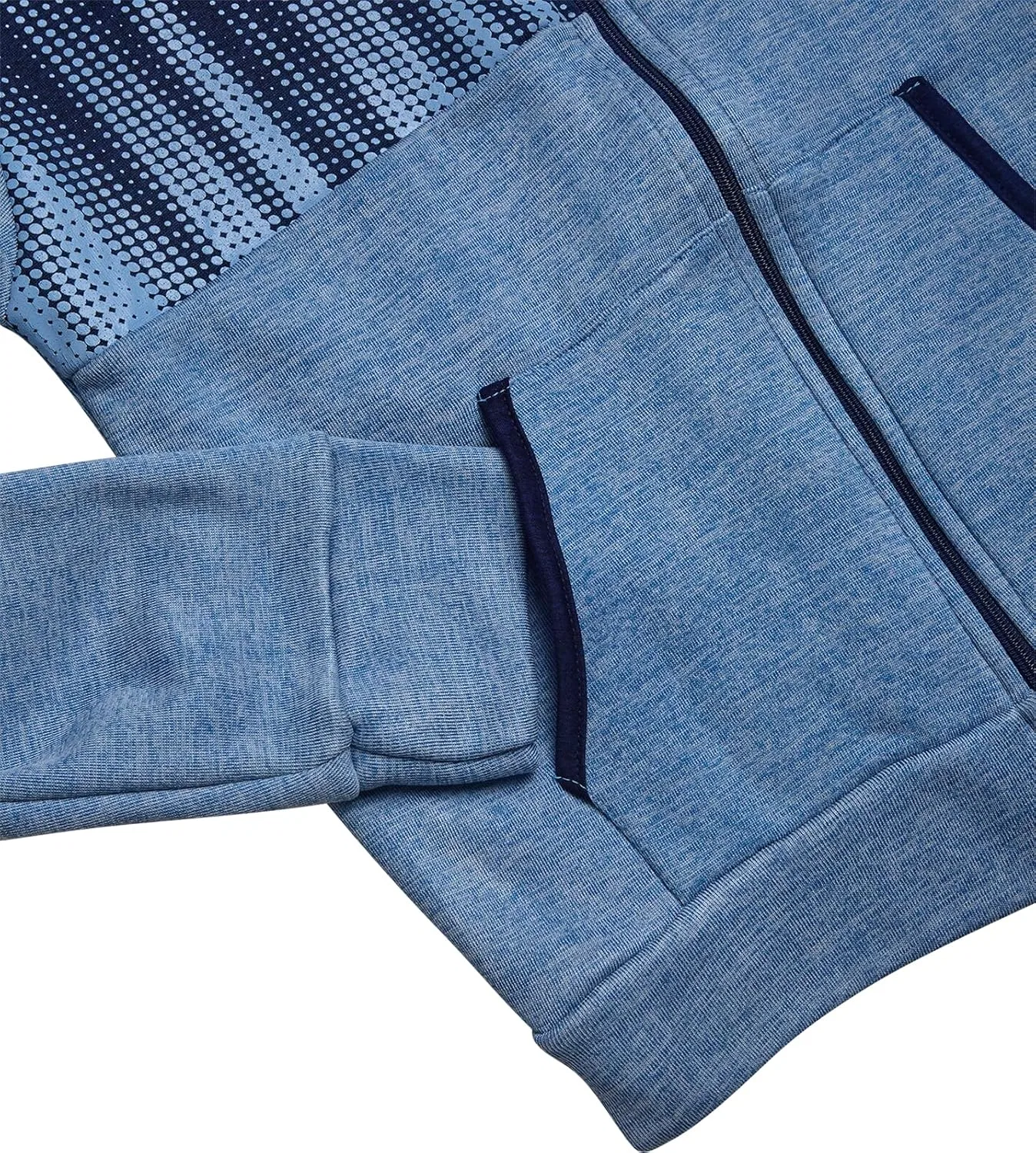 Детский спортивный костюм флисовый Pro Athlete, 2 предмета, Light Blue Colorblock — фото 3