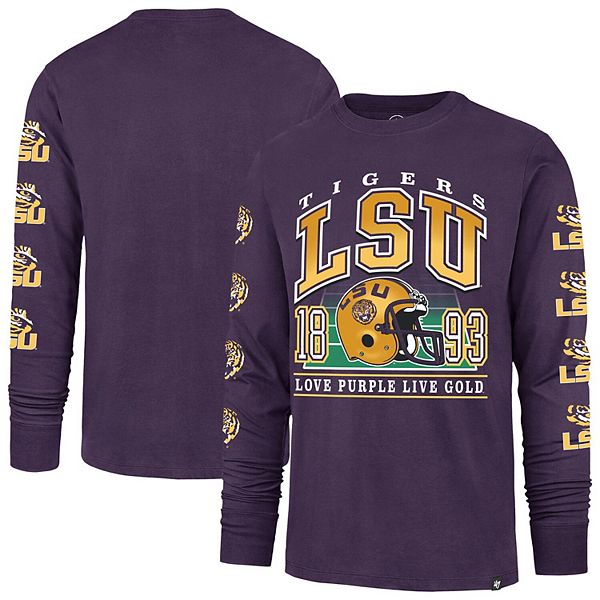 

Мужская футболка с длинным рукавом '47 LSU Tigers Go Big в фиолетовом цвете 47 Brand