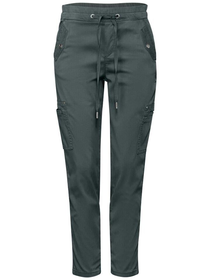 

Тканевые брюки Street One, цвет marshy green