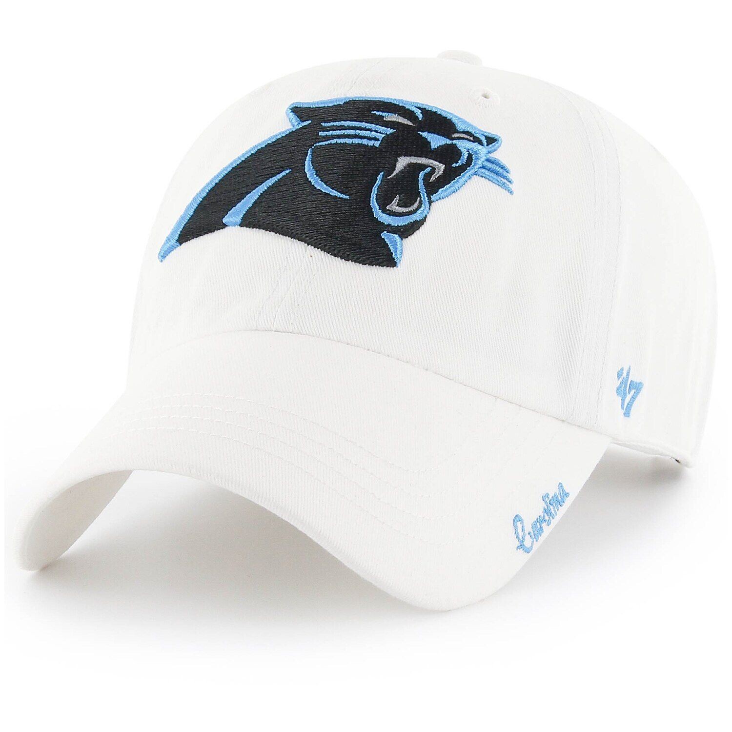 

Женская регулируемая шляпа с логотипом White Carolina Panthers '47 Miata Clean Up