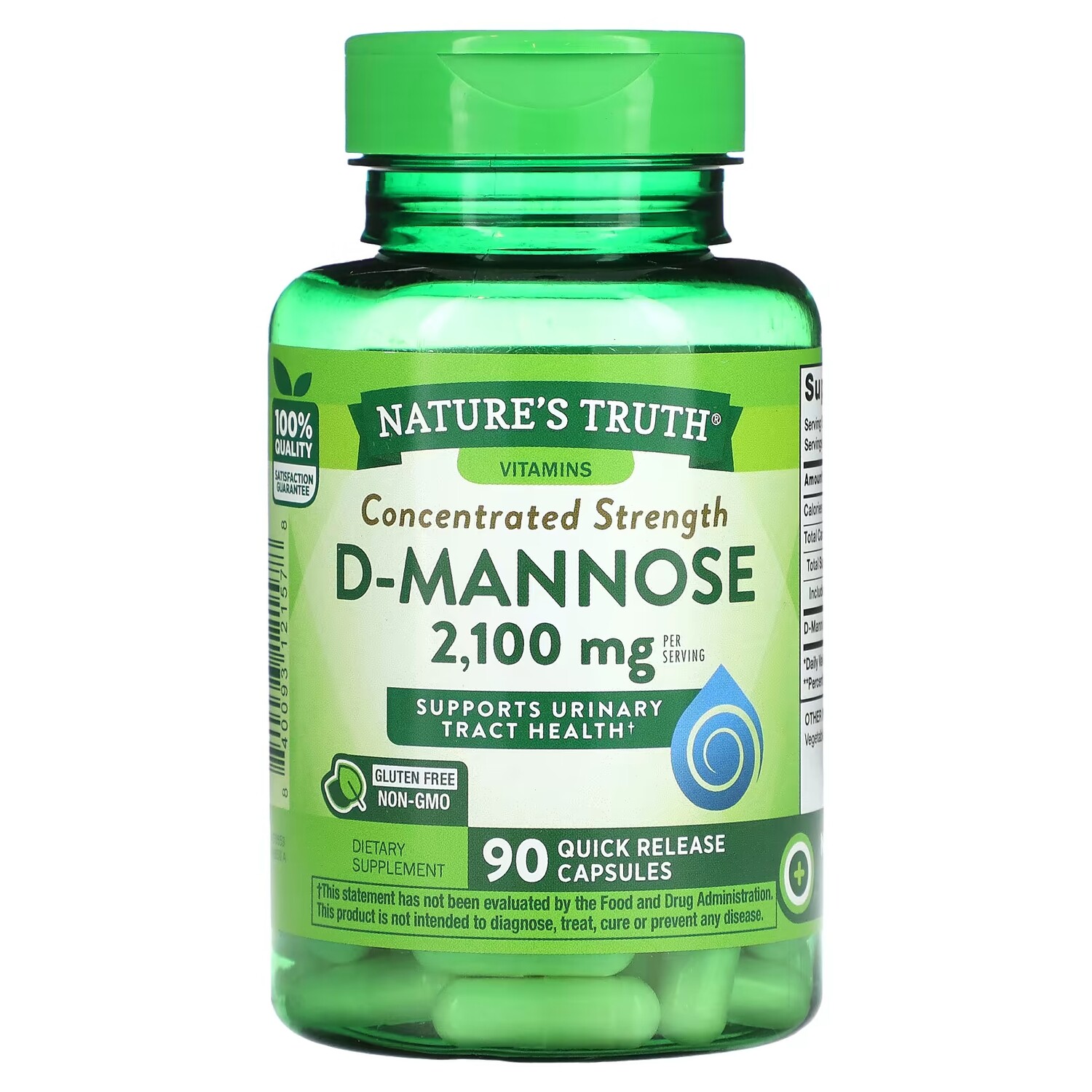 

Витамины Nature's Truth концентрированная сила D-манноза, 700 мг 90 капсул