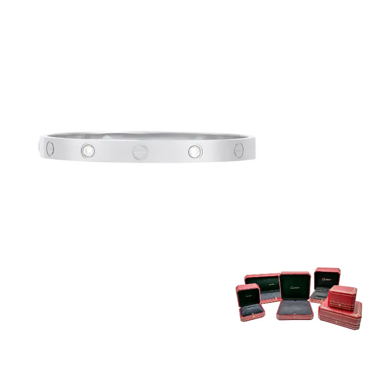 

Cartier Браслет Love с бриллиантами из белого золота 18 карат