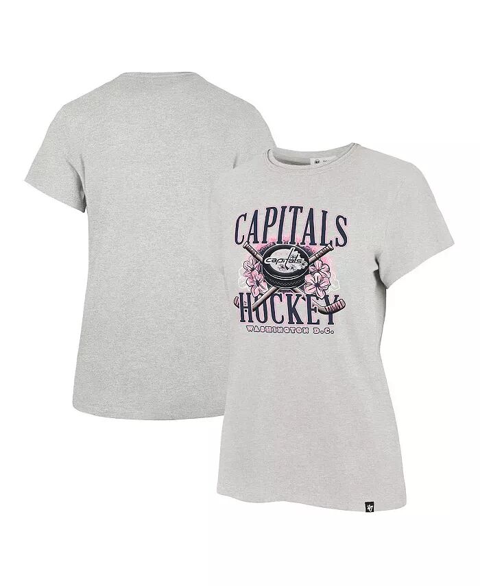 

47 Женская серая футболка Washington Capitals Cherry Blossom Frankie '47 Brand